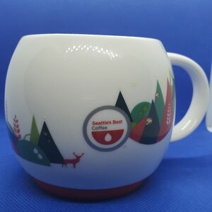 Seattle's Best Coffee Mug 12oz - MCM Art Christmas Trees 2010